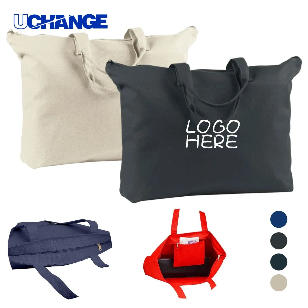 Heavy Canvas Tote Bag, custom tote bag with logo imprint 1