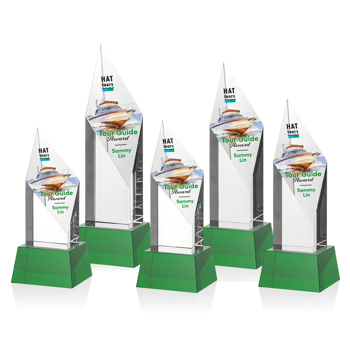 Vertex VividPrint™ Award on Base - Green 1