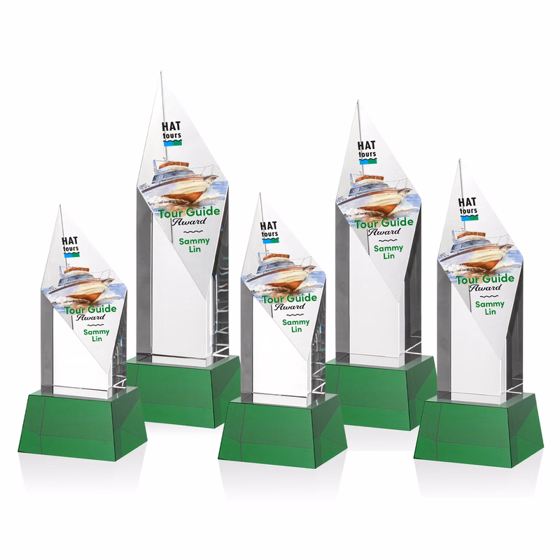 Vertex VividPrint™ Award on Base - Green