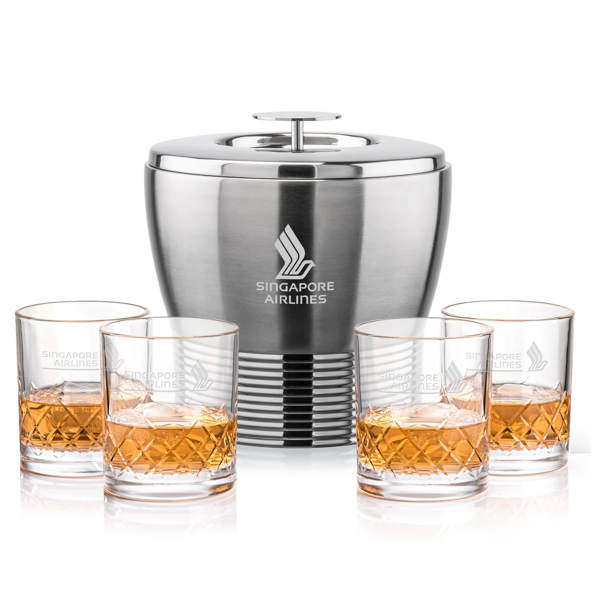Genoa Ice Bucket & Heceta On-the-Rocks Set 1