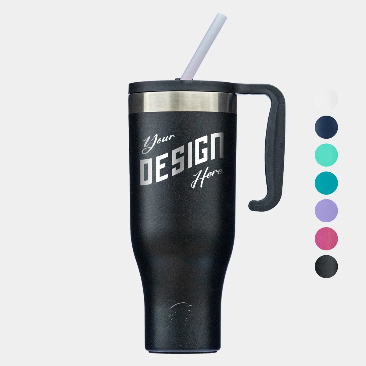 40 oz Bison® Stainless Steel Insulated Ceramic Lined Tumbler w/ Straw 1