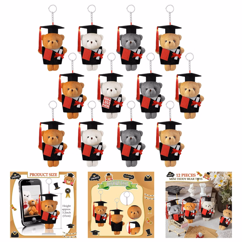 Mini Graduation Plush Bear Toy