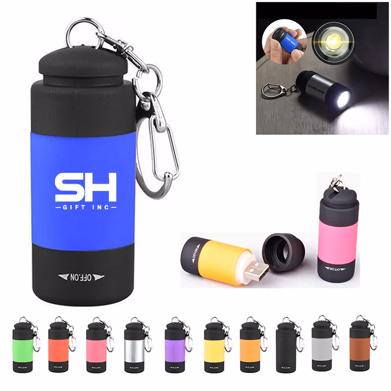 Mini USB Rechargeable Key Chain Flashlights
