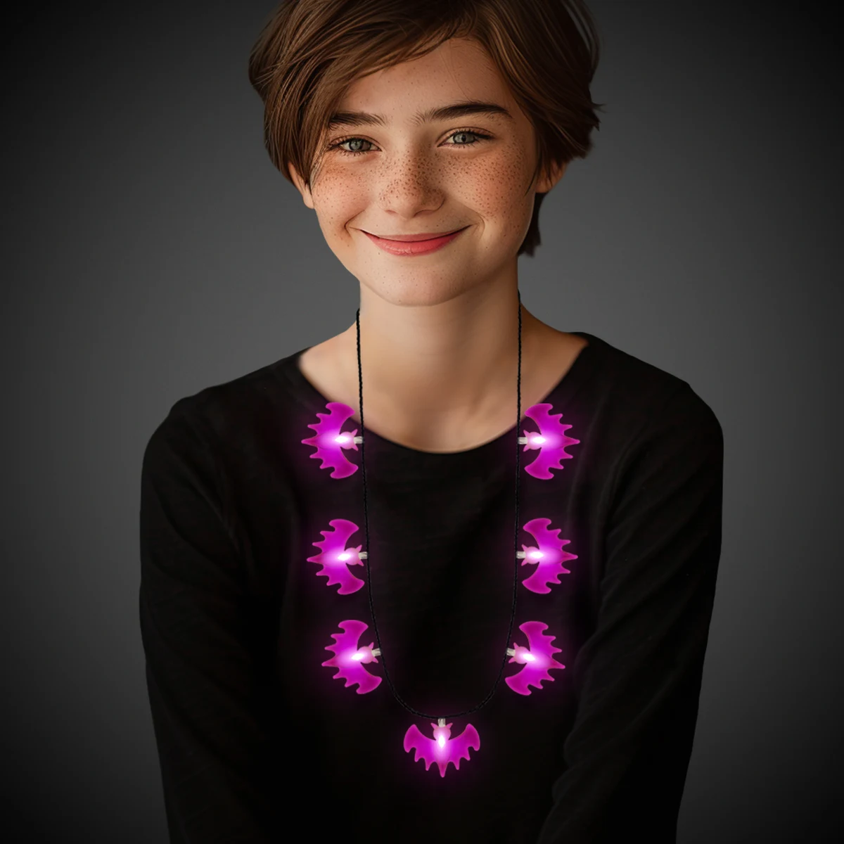 34" Light Up Bat Necklace 1