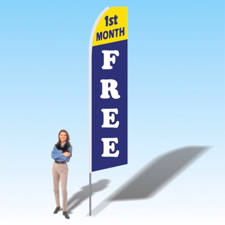 15FT 1st Month Free Advertising Banner Flag