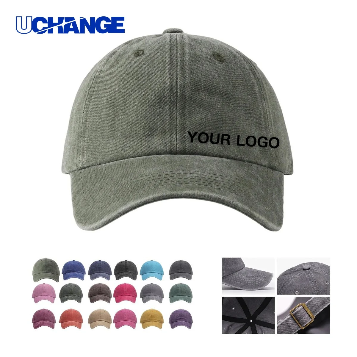 Low Profile Vintage Baseball Cap Headwear with Curved Brim 1