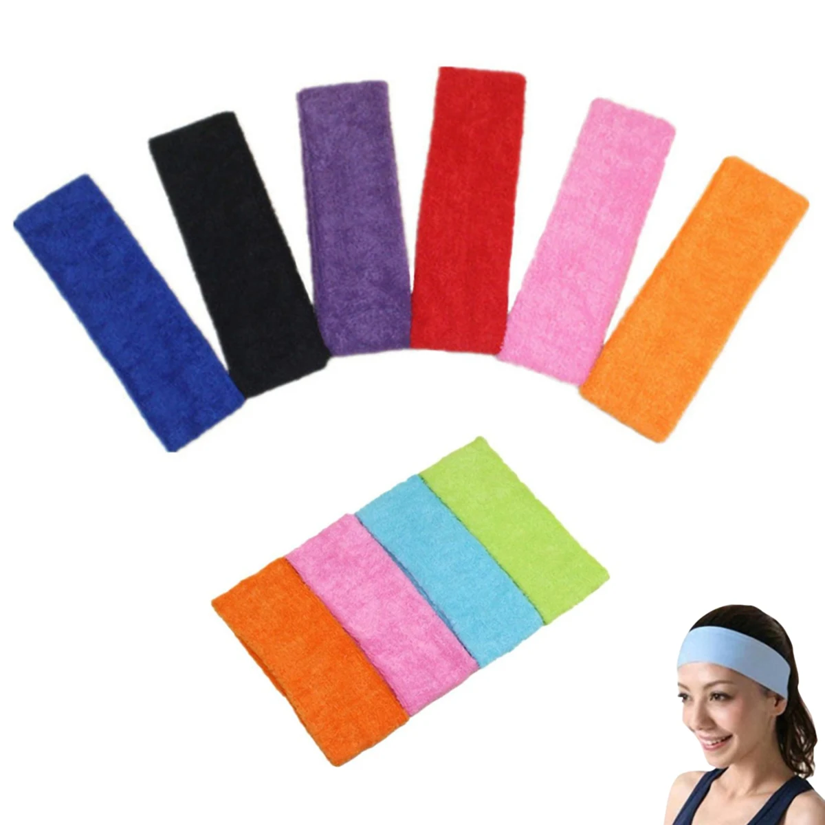 Moisture-Wicking Polyester Workout Headband, custom athletic wear with logo imprint 1