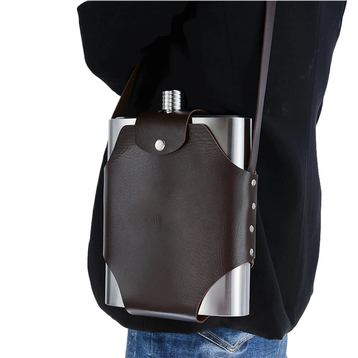 MOQ25 Portable Stainless Steel Flask with Case 1