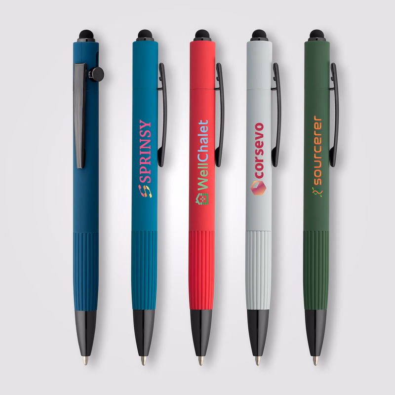 Saga Recycled Aluminum Bolt Action Stylus Pen