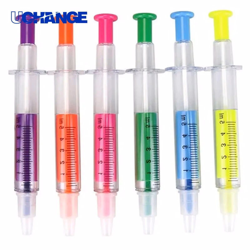 Syringe Ballpoint Pen with Highlighter for Medical-Themed Promotions