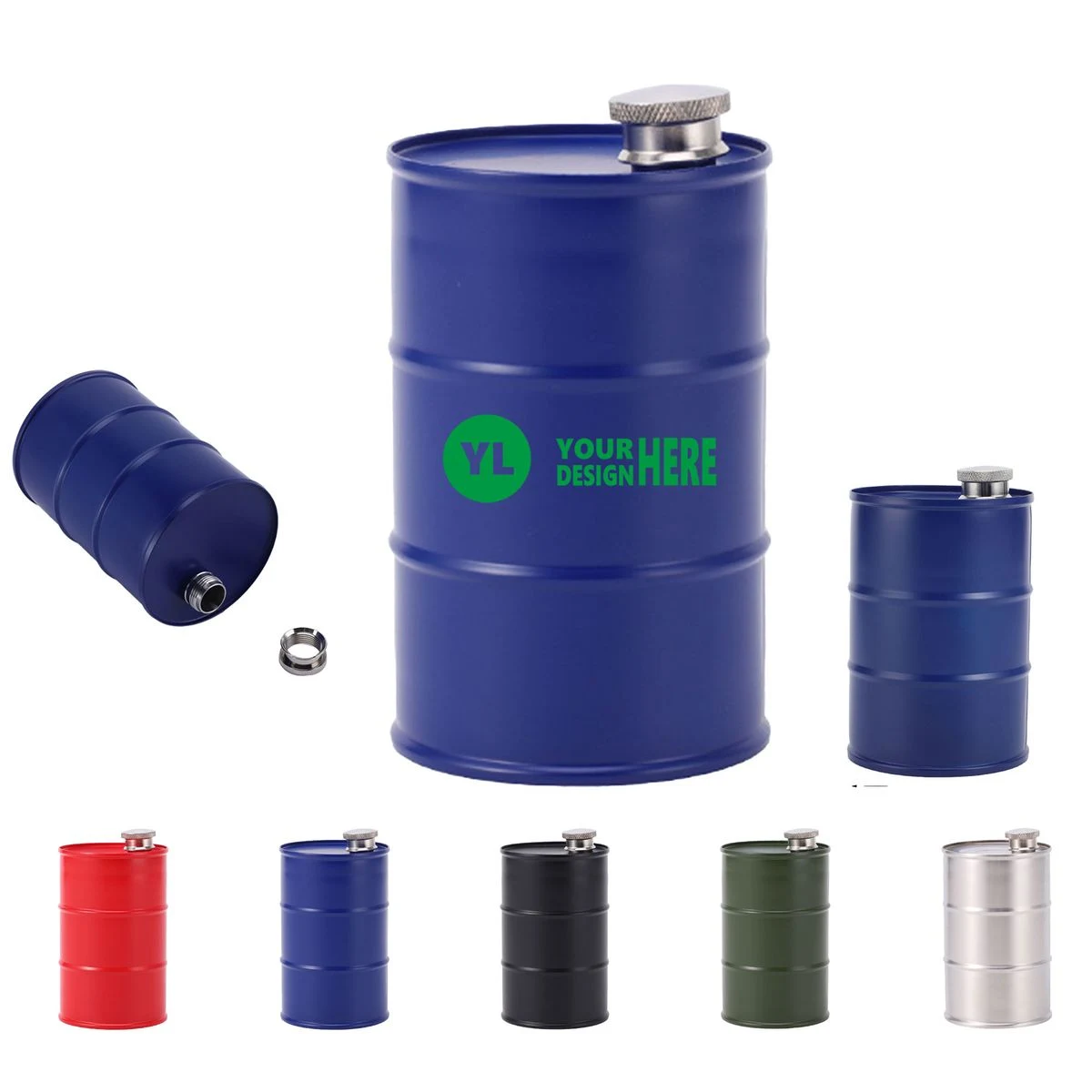 Stainless Steel Camping Flask 25oz, custom water bottle with logo imprint 1