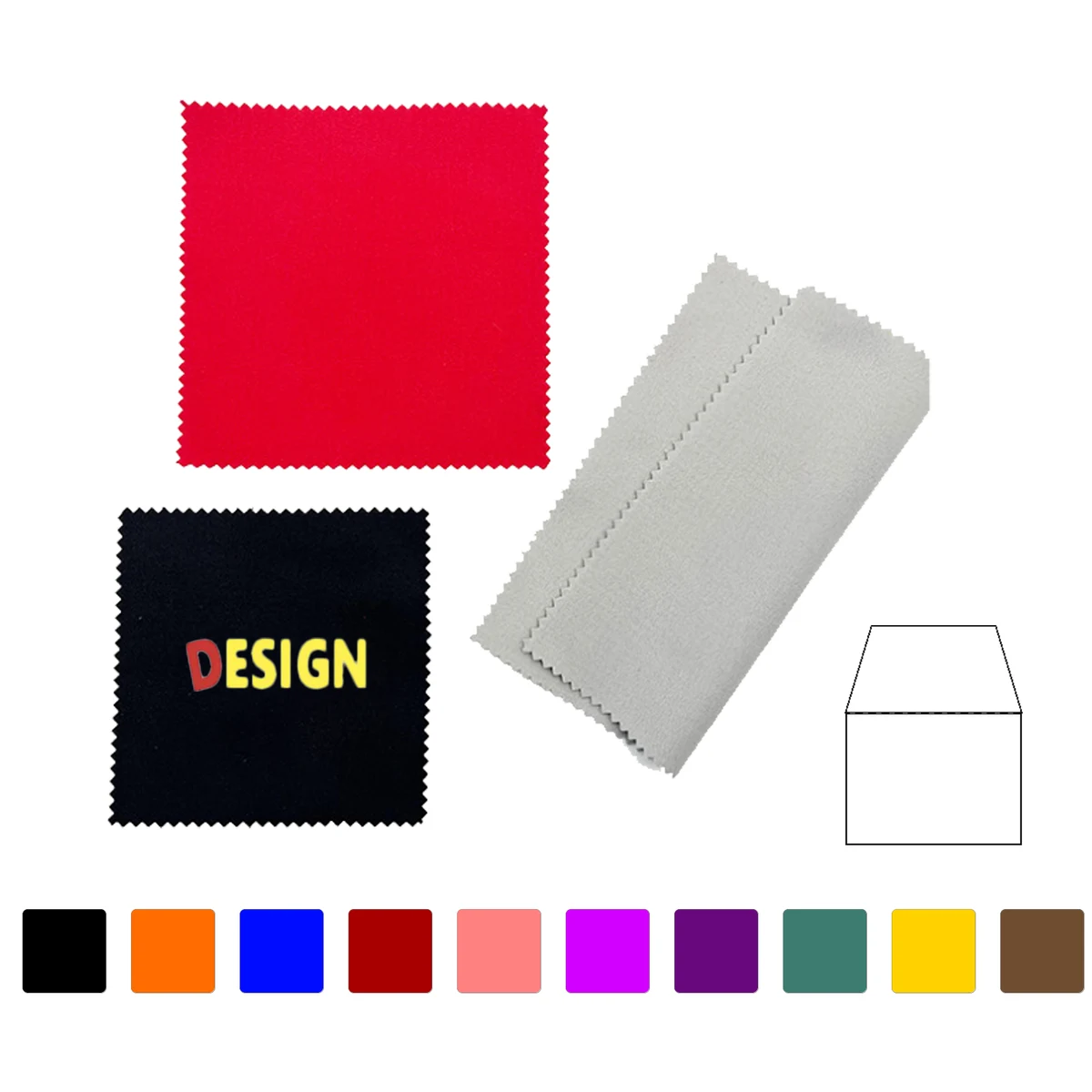 Serrated Microfiber Lens Cloth With Portable PVC Pouch 1