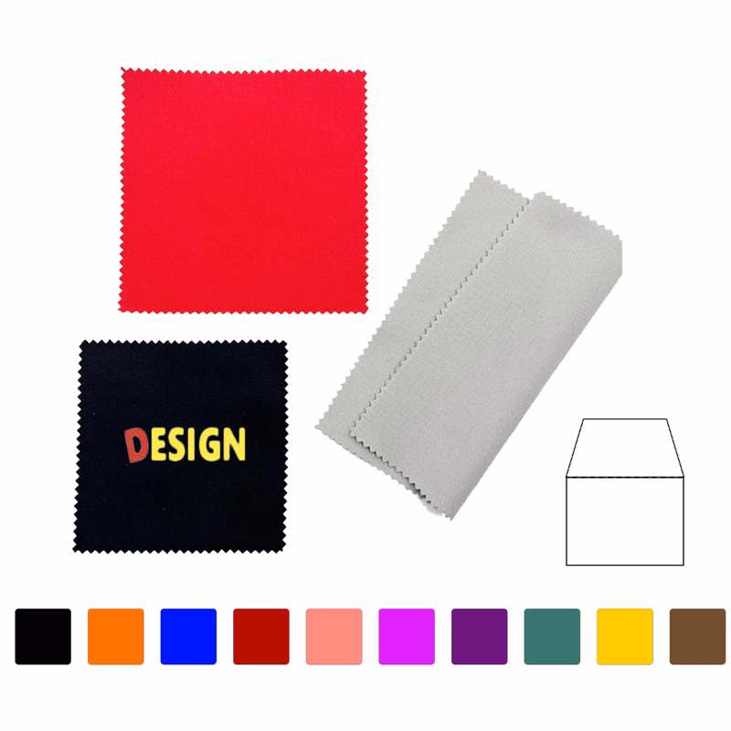 Serrated Microfiber Lens Cloth With Portable PVC Pouch