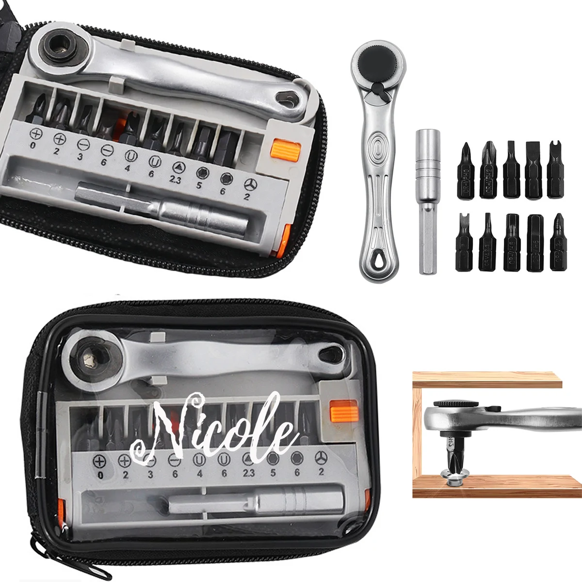 12pcs Portable Mini Ratchet Wrench 1