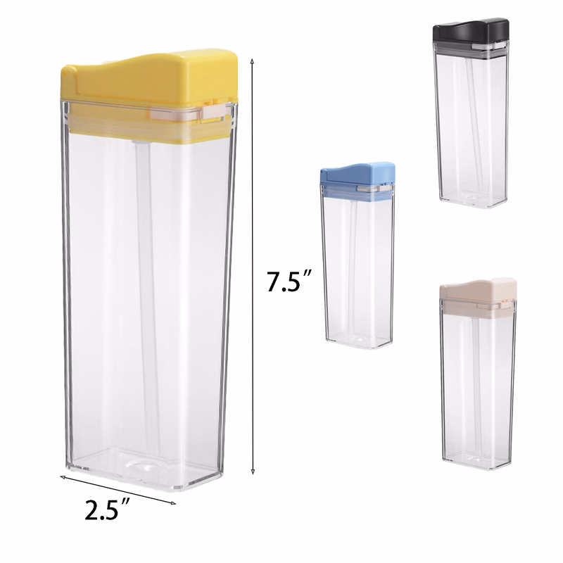 Compact Flip Straw Water Bottle
