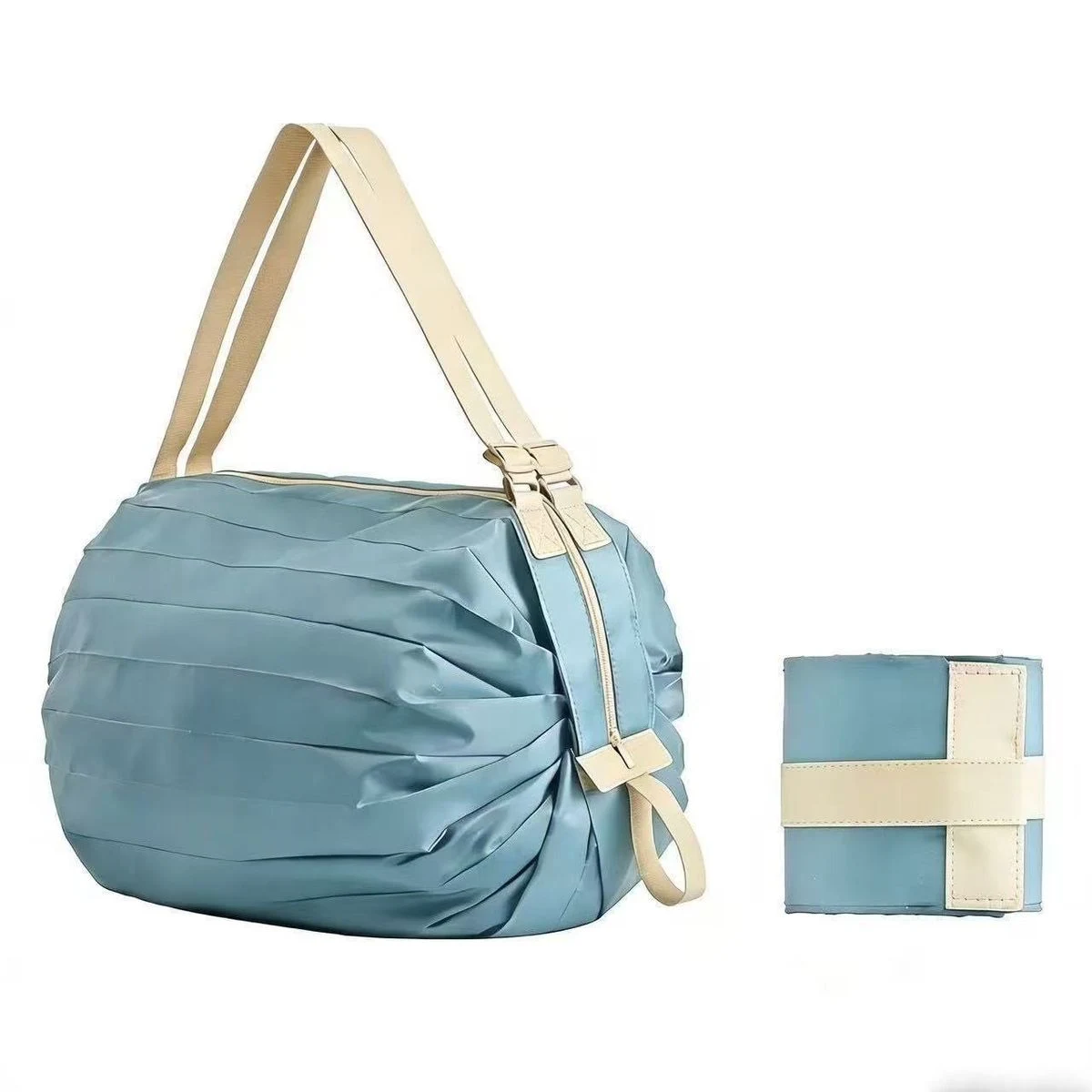 Foldable Storage Shopping Bag W/ Adjustable Strap 1