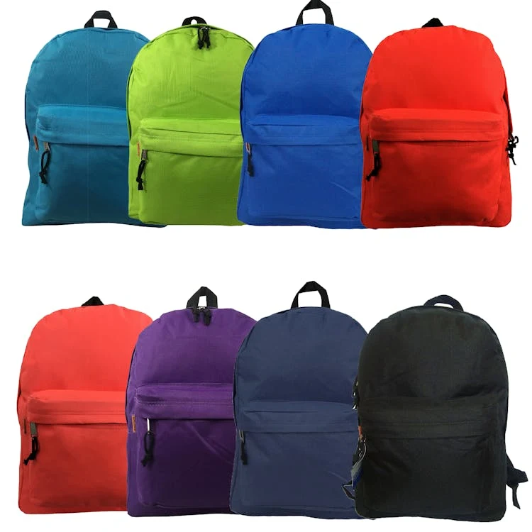 16" Basic Backpacks - 8 Assorted Colors 1