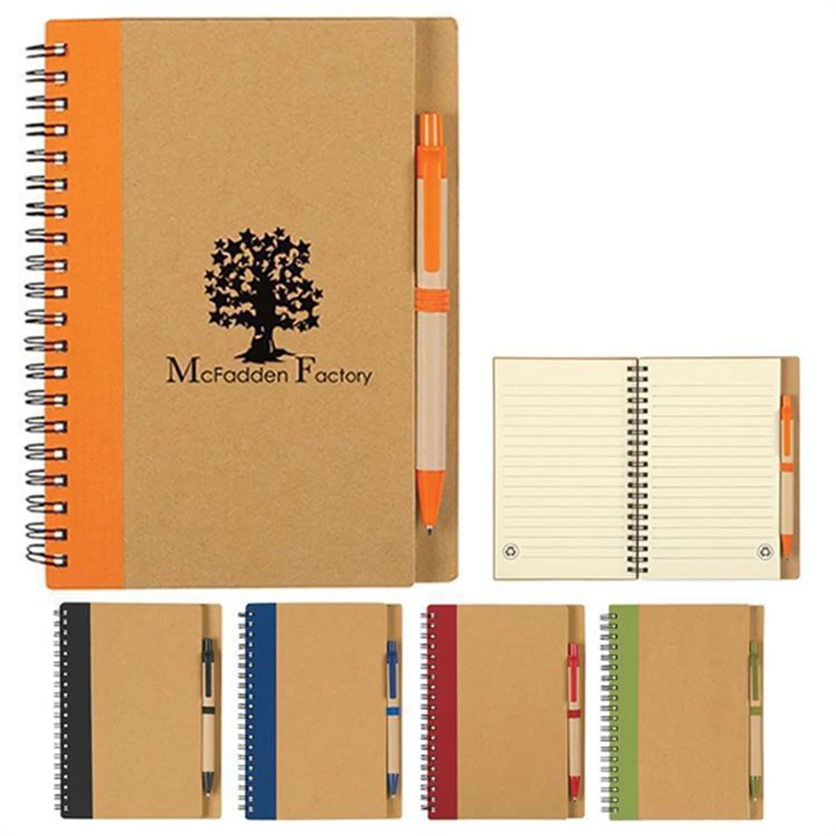 Spiral Ruled Notebook With Pen Custom 1
