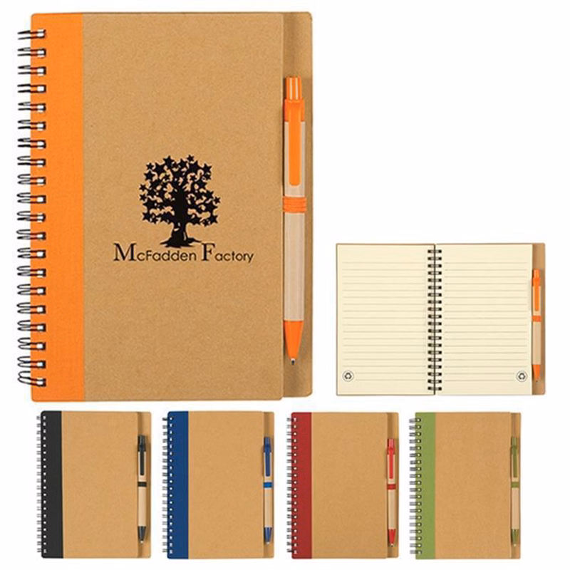Spiral Ruled Notebook With Pen Custom