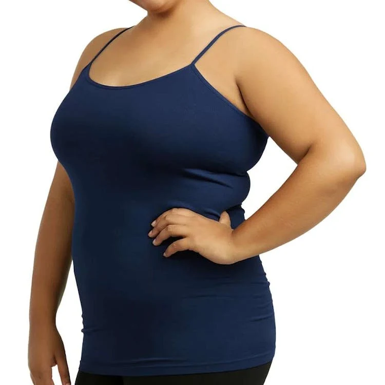 Women's Plus Size Camisoles - Navy Poly One Size Fits Most 1