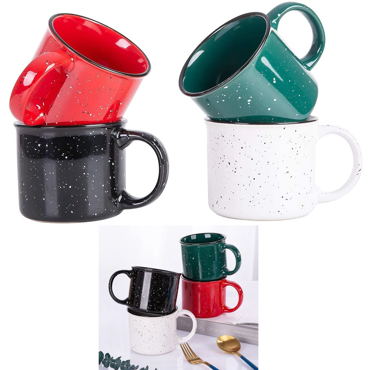 12 Ounce Ceramic Speckled Campfire Coffee Mug 1