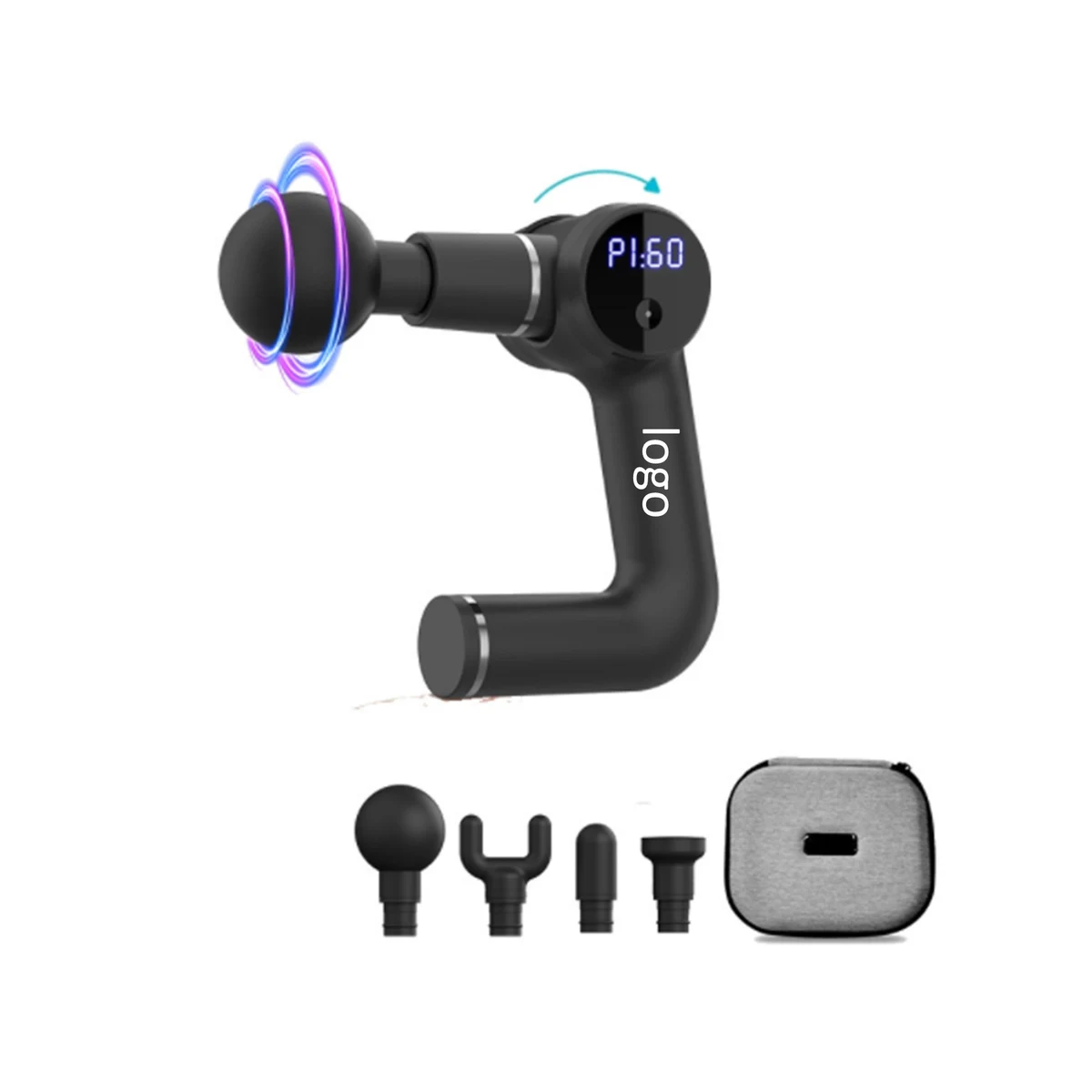 USB Massage Gun with 4 Attachments 1