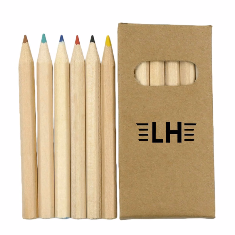 6pcs 3.5 Inch Coloring Drawing Pencil in Kraft Box