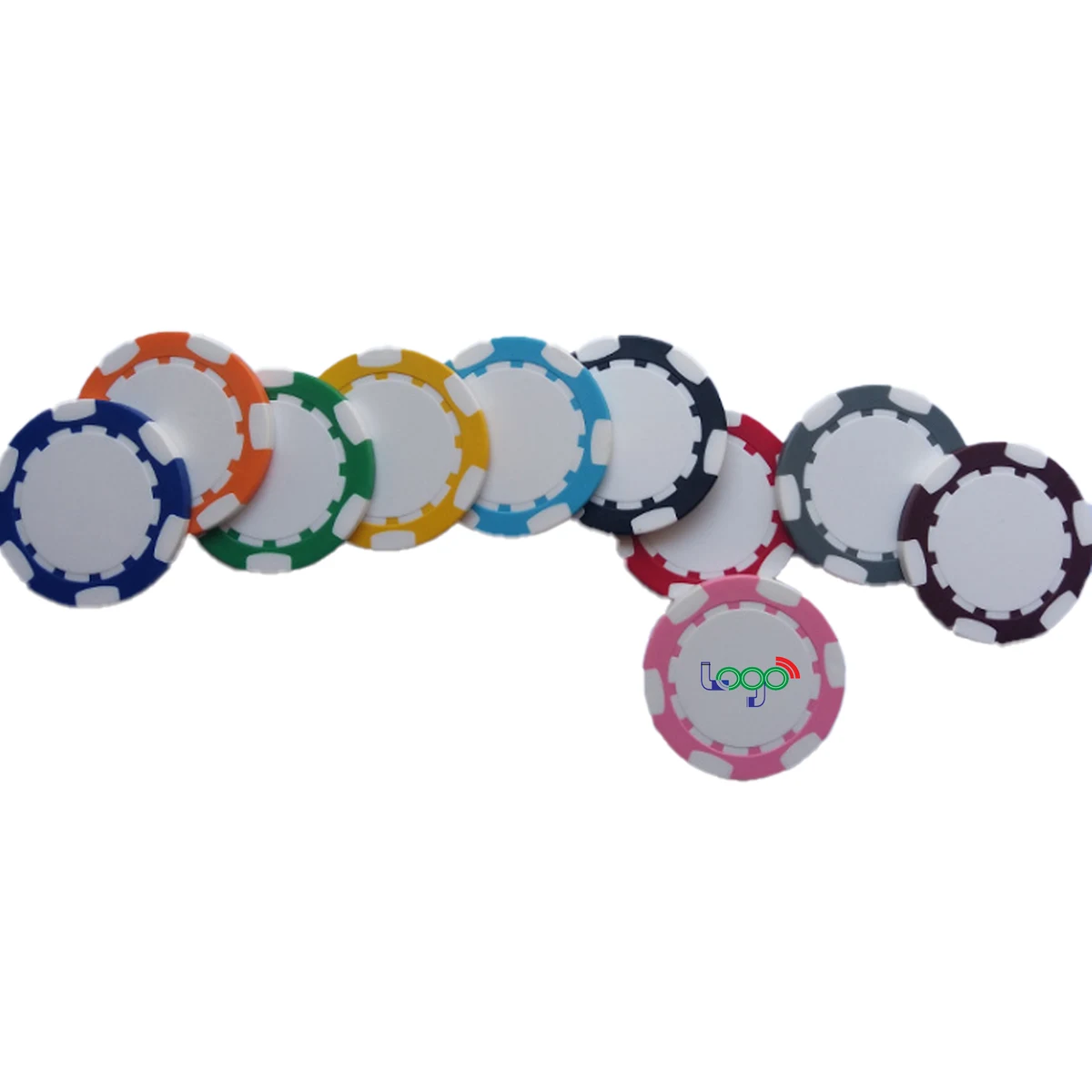 Casino Style ABS Poker Chips with Custom Print 1
