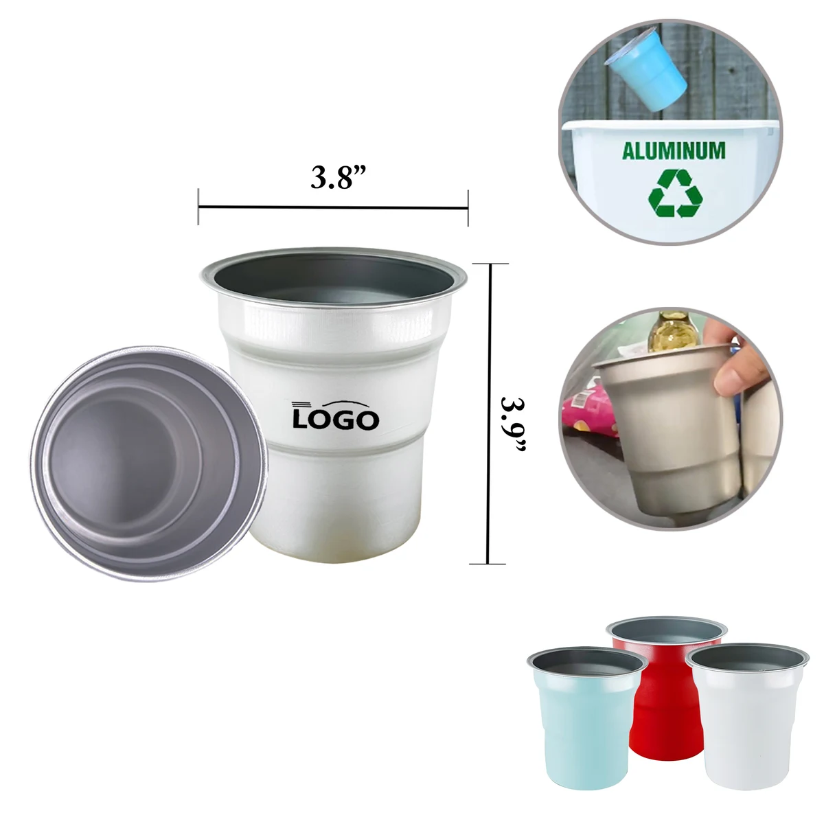 MOQ50 16oz Aluminum Cups For Outdoor Parties 1