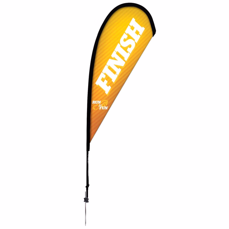 8' Premium Teardrop Sail Sign Kit (Single-Sided with Ground Spike)
