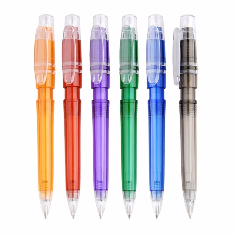 Push-action Ballpoint Pen With Transparent Barrel