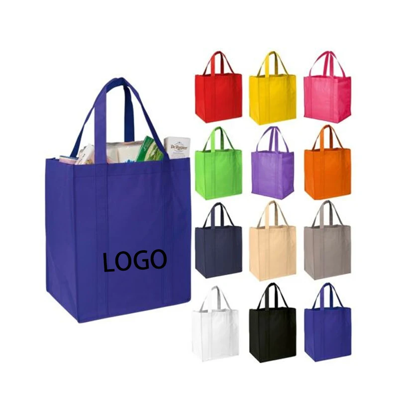 Non-Woven Grocery Tote Bag(13" H x 12" W x 8" G) 1