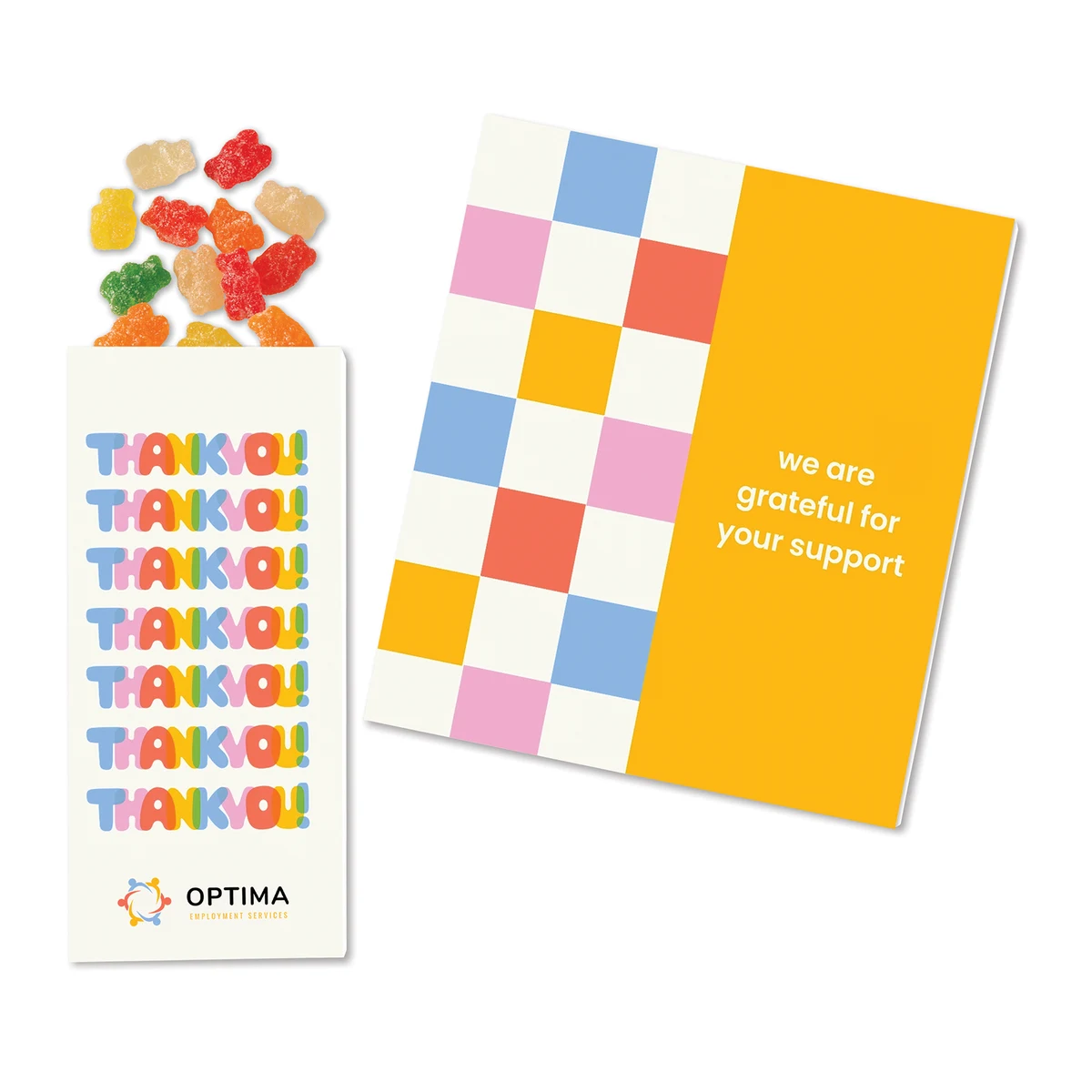 Full-Color Custom Sweeter Cards with Albanese Sour Gummi Bears 1