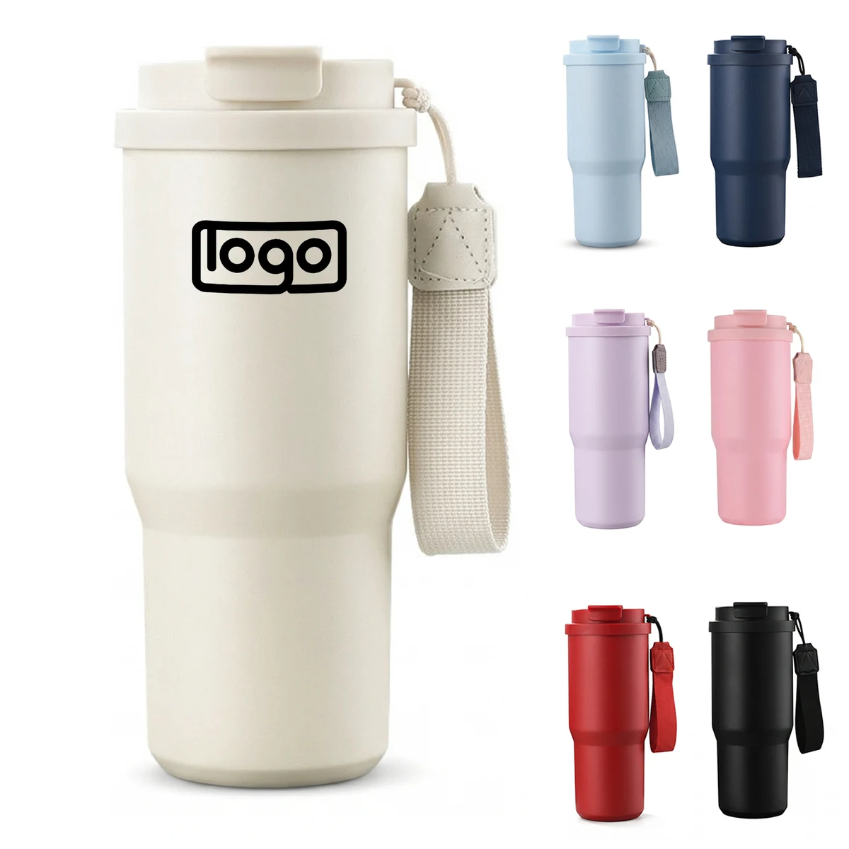 25oz Stainless Steel Travel Mug with Strap 1