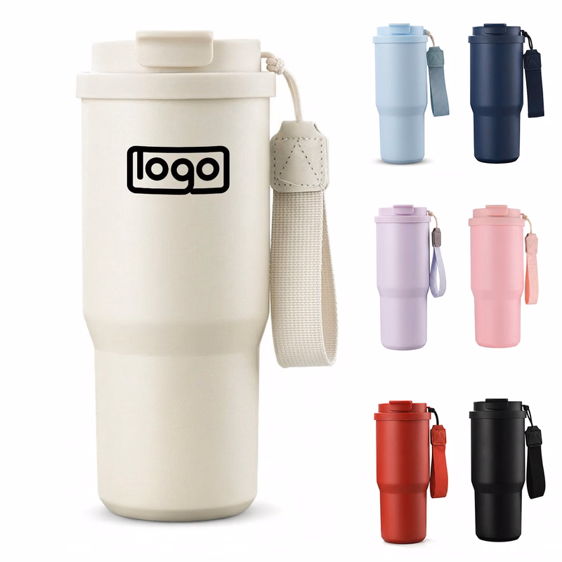 25oz Stainless Steel Travel Mug with Strap