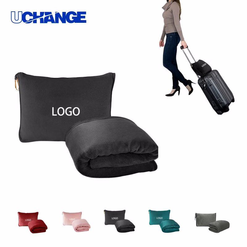 Travel Storage Double Sided Fleece Blanket