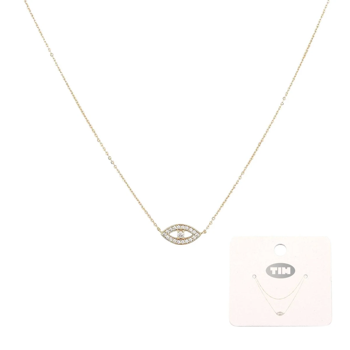 18K Gold Plated Evil Eye Necklace 1