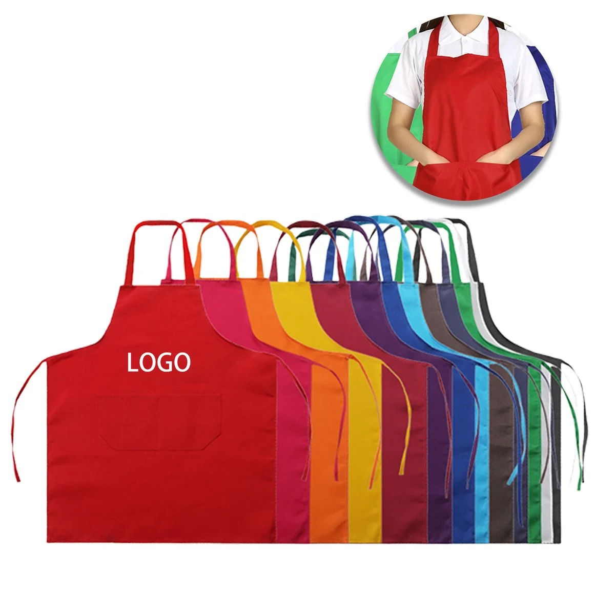 Adjustable Unisex Aprons With Pocket 1