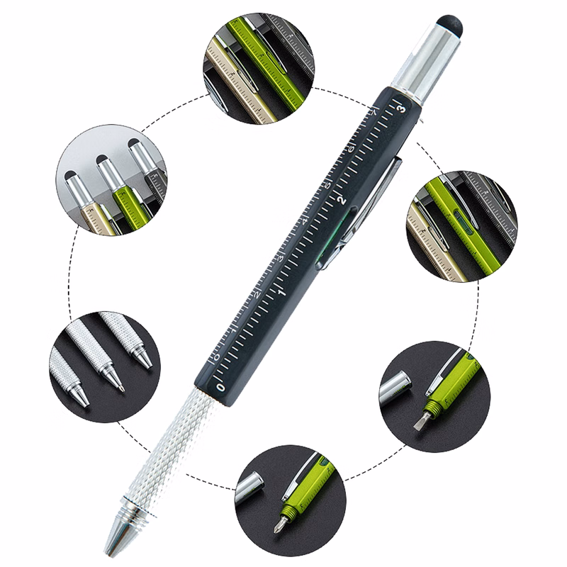 4-in-1 Stylus Pen with Ruler & Level