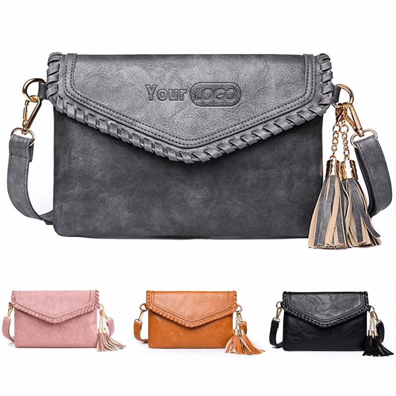 Women's PU Leather Envelope Purse With Tassels