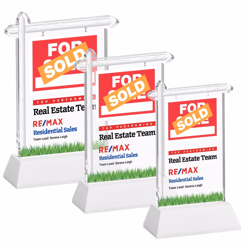 Real Estate VividPrint™ Award on Hartford Base - White