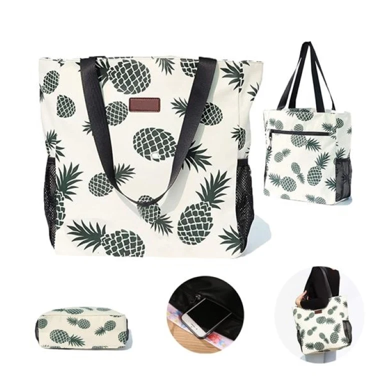Travel beach tote bag, custom tote bag with logo imprint 1