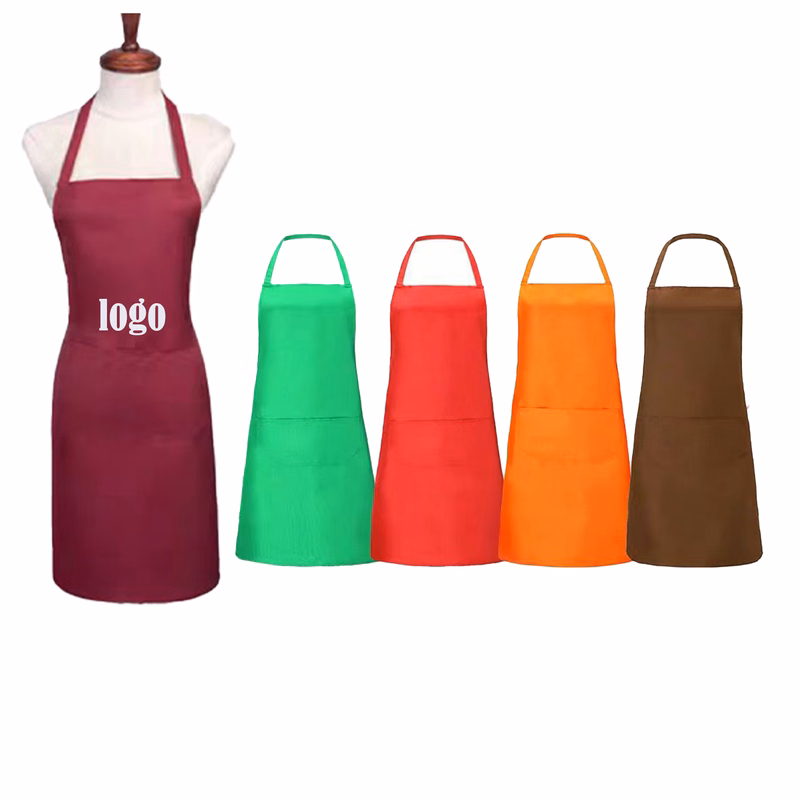 Adjustable Unisex Comfortable Bib Apron With 2 Pocket For Home MOQ50