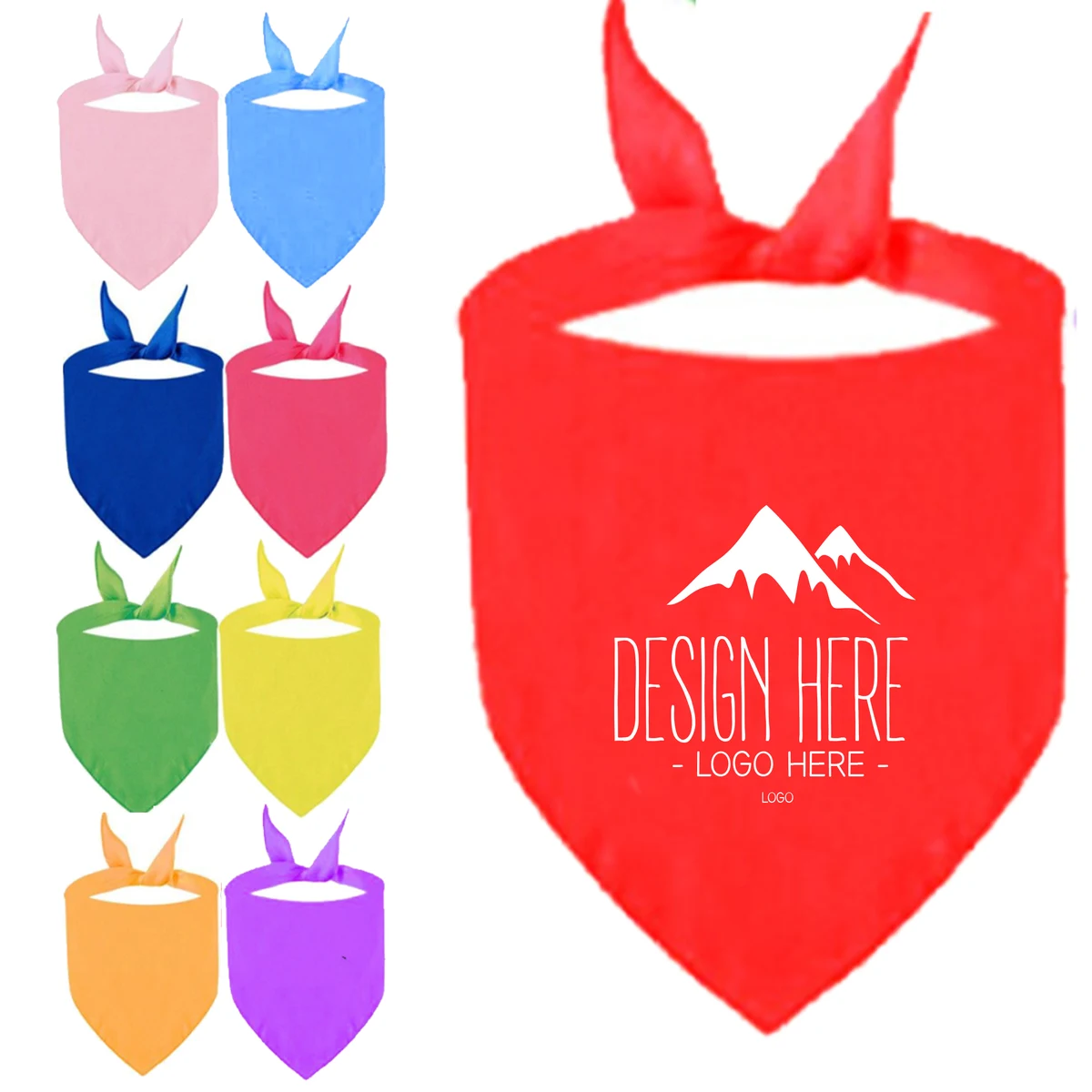 Custom Polyester Full Color Towel Dog Bandana 1
