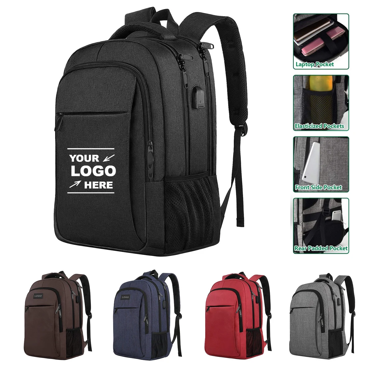 Water Resistant Laptop Backpack 1
