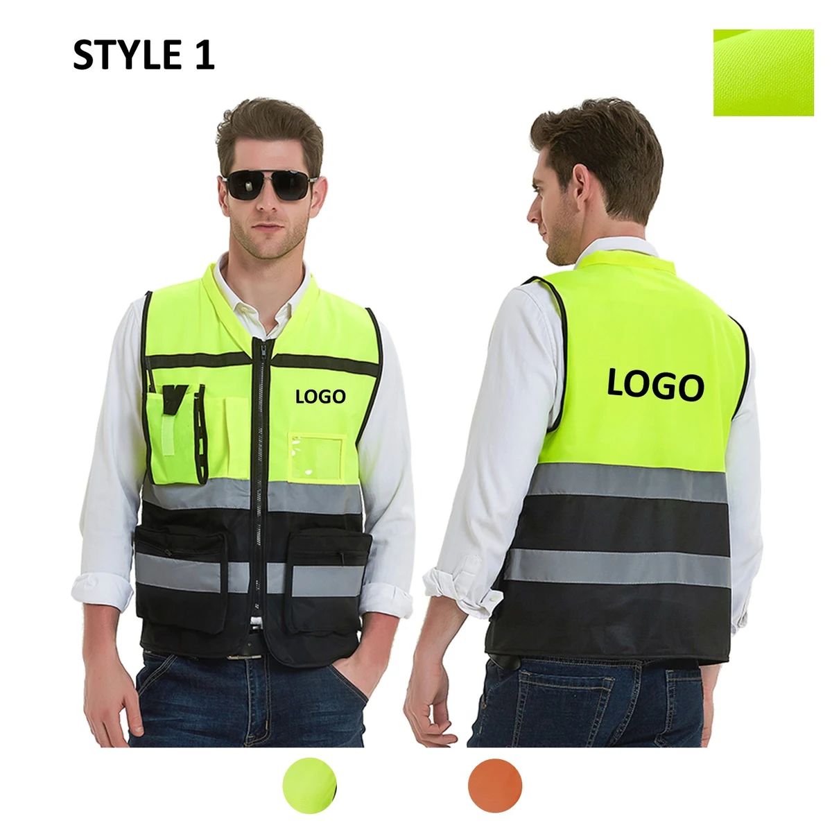 Custom Multi Pocket Safety Vest 1