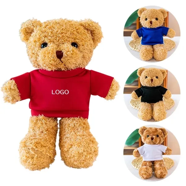 Colorful Teddy Bear Plush Toy with Cute Design and Print 1
