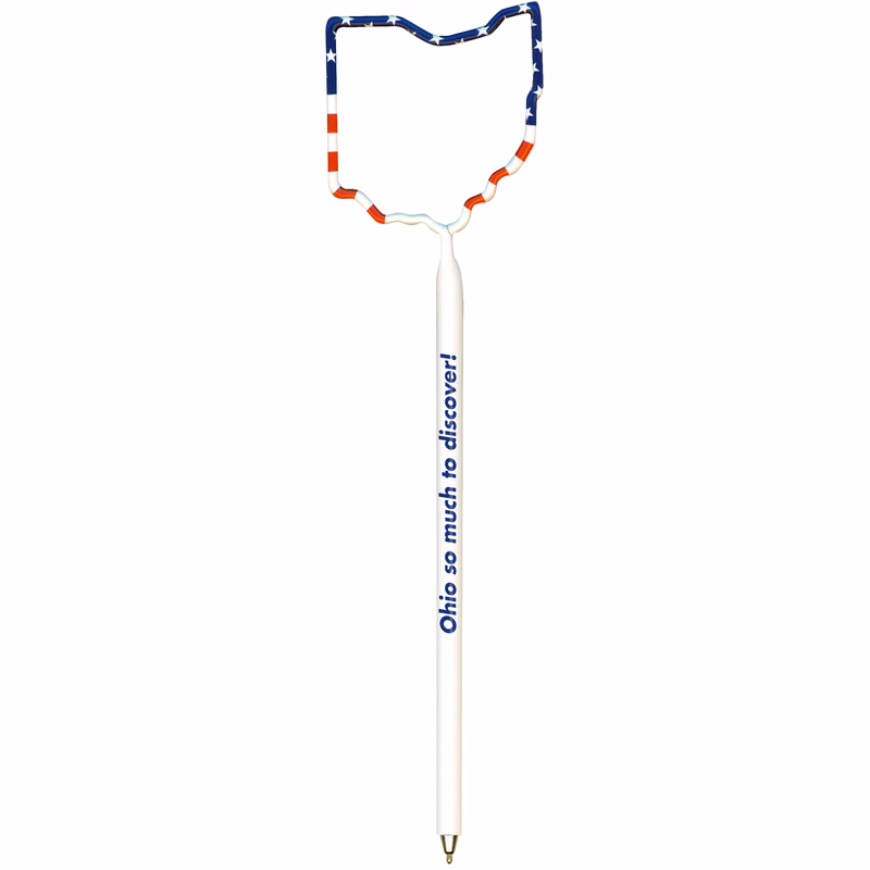 Ohio American Flag Multi-Color Inkbend Standard, Bent Pen