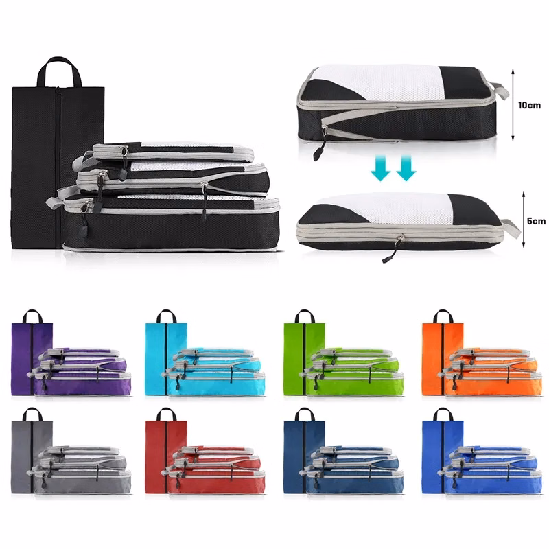 Compressible Foldable Travel Storage Bag Set (4 Pieces)