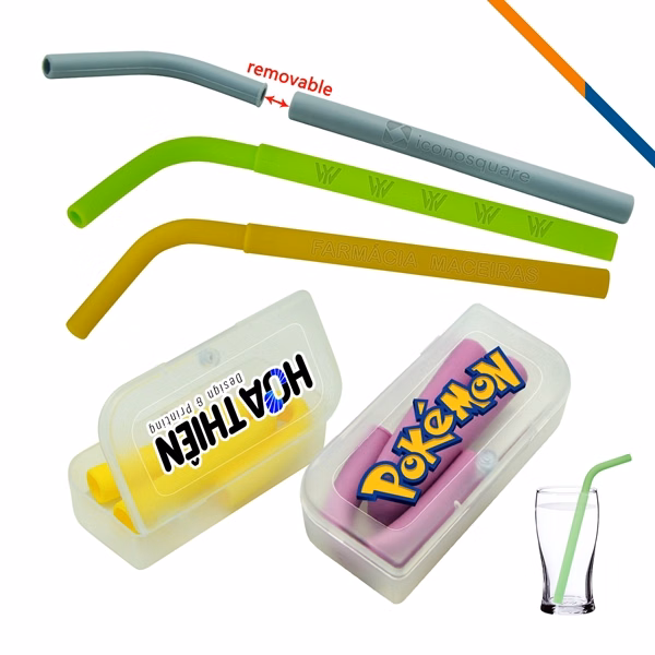 Freezie Silicone Straws for Commutes, Fitness and Travel